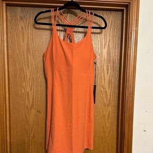 Mono B Orange Strappy Dress